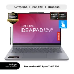LENOVO - Laptop Lenovo Ip5 2 en 1 R7 Ai 350 16GB 512 SSD