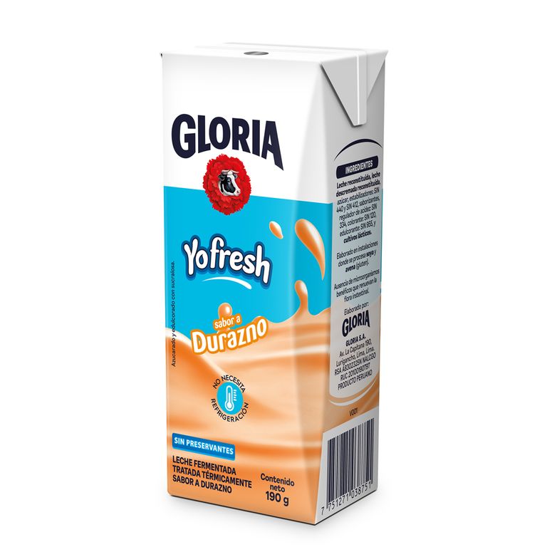 Yofresh Gloria Durazno Caja 190 g