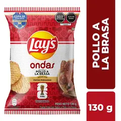 LAYS - Papas Lays Ondas Pollo a la Brasa Bolsa 130 g