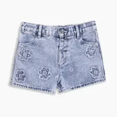 undefined - Short Denim Flores Niña