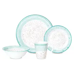YCHIMATSU - Juego de Vajilla Ychimatsu Porcelana Aura 16 Piezas