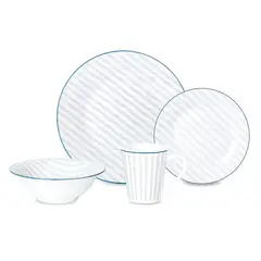YCHIMATSU - Juego de Vajilla Ychimatsu Porcelana Alba 16 Piezas