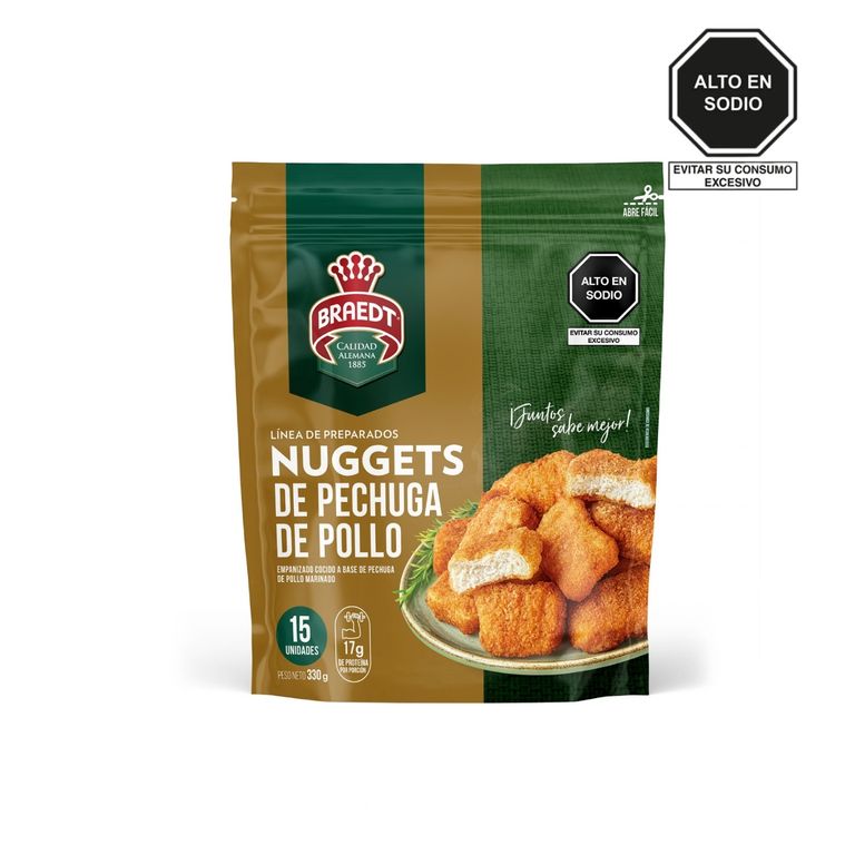 Nuggets de Pechuga de Pollo Braedt Empaque 330 g