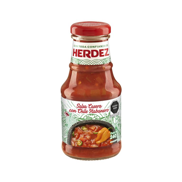 Salsa Casera Herdez Chile Habanero Botella 240 g
