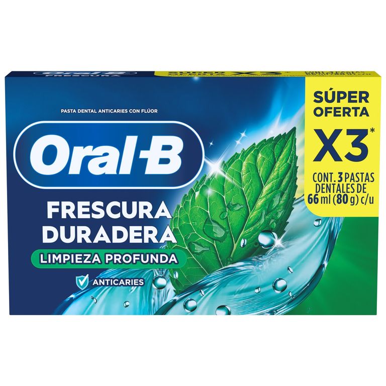 Pasta Dental Oral-b Frescura Duradera Empaque 3 Und