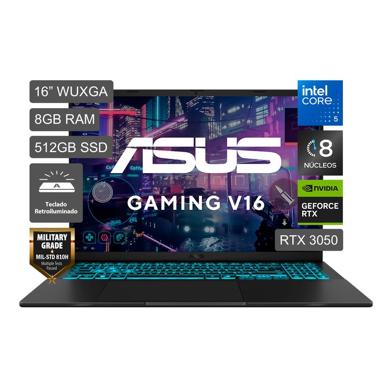 Laptop ASUS Gaming V16 C5 210H 512GB 8GB Rtx3050
