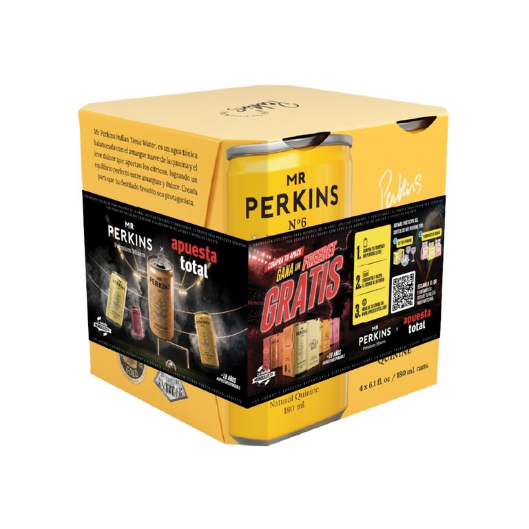 Agua Tónica Mr Perkins Pack 4 Latas 180 mL