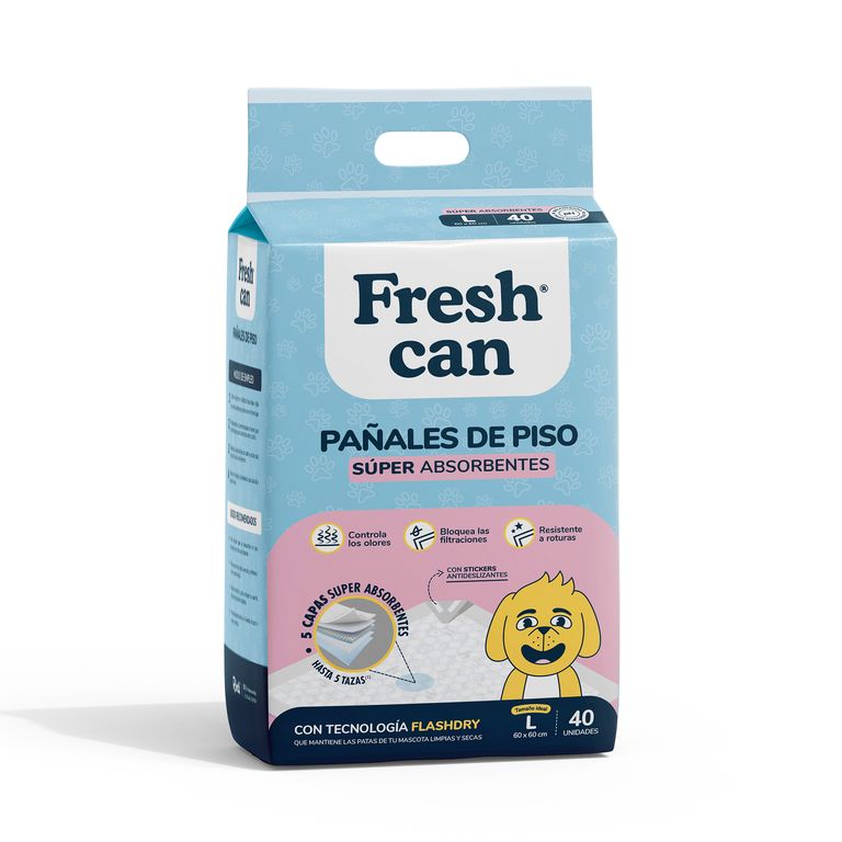 Pañales de Piso Fresh Can Regular Caja 40 Und