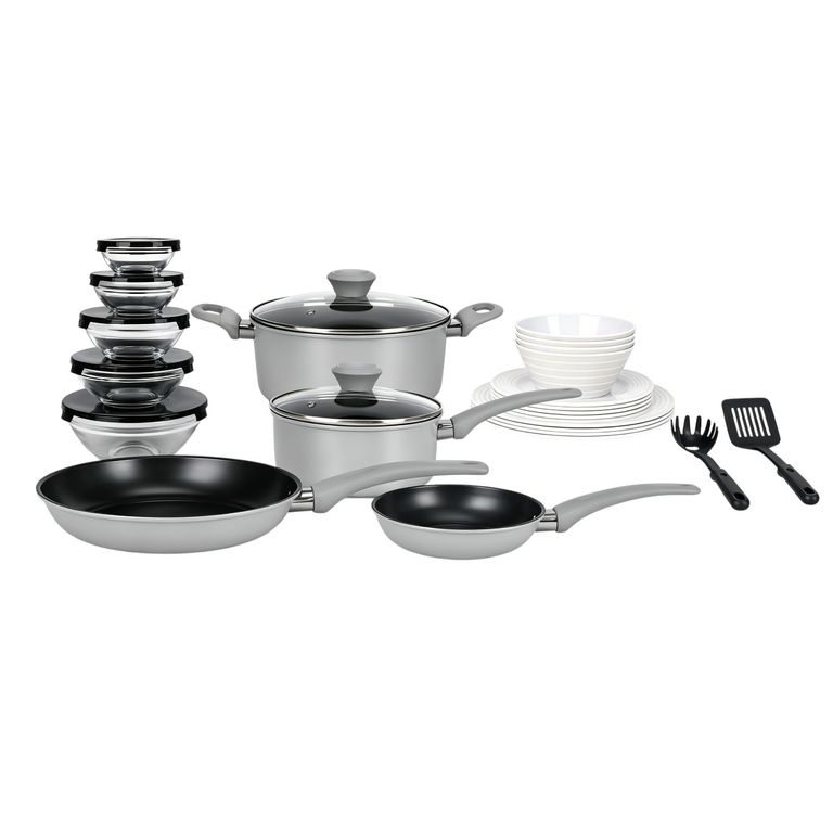 Set Utensilios de Cocina Ollas + Bowl + Platos Melamine + Utensilios Casa Joven