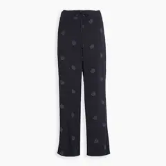 undefined - Pantalón Suelto Bordado Mujer