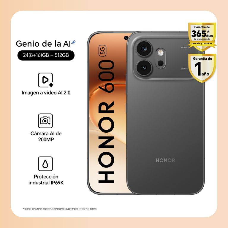 Celular Honor 600 8GB 512GB