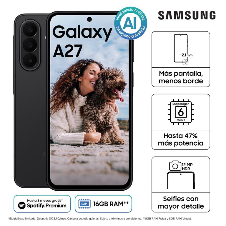 Smartphone Galaxy A27 5G 256Gb Black