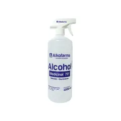 ALKOFARMA - Alcohol Medicinal Alkofarma 70° con Atomizador Botella 1 L