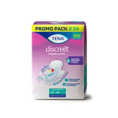 TENA - Toalla Higiénica Tena Discreet Delgada con Alas Empaque 24 Und