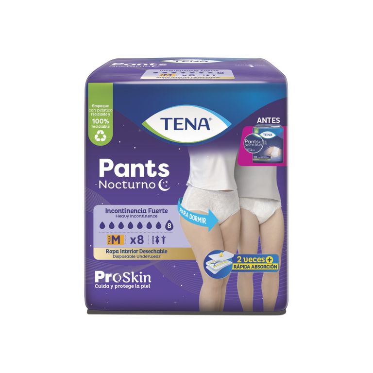 Pañal Pants Tena Nocturno Talla M Empaque 8 Und