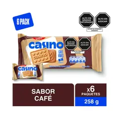 CASINO - Galleta Casino Café Sixpack Empaque 258 g