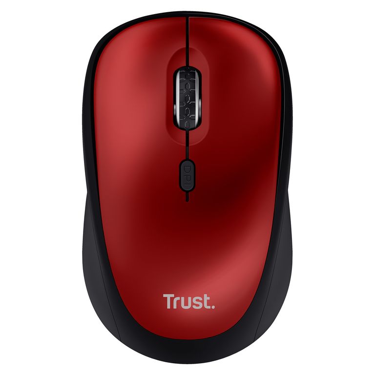 Mouse Inalámbrico Silencioso Trust Yvi+ Eco Rojo
