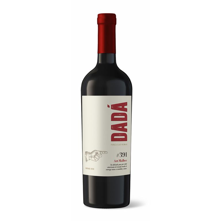 Vino Tinto Las Moras Dada Art Malbec Botella 750 mL