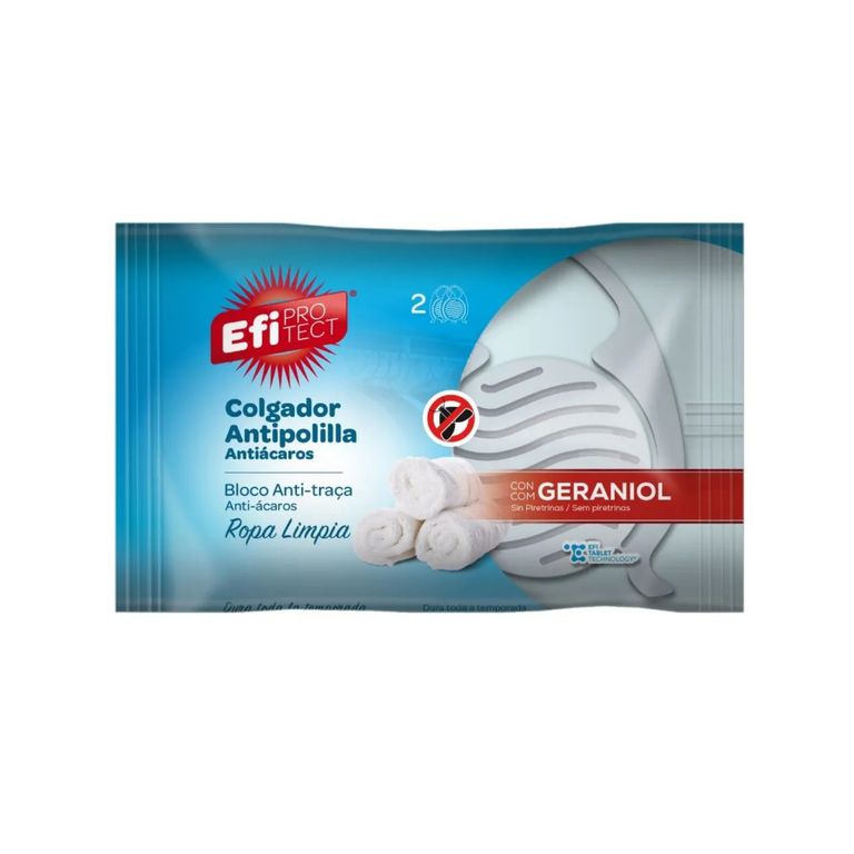 Colgador Antipolilla EFI Protect Ropa Limpia Empaque 40.1 g