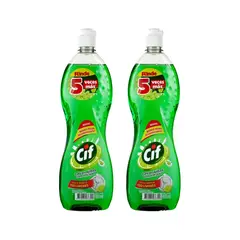 CIF - Lavavajillas Cif Limón Pack 2 Botellas 900 mL