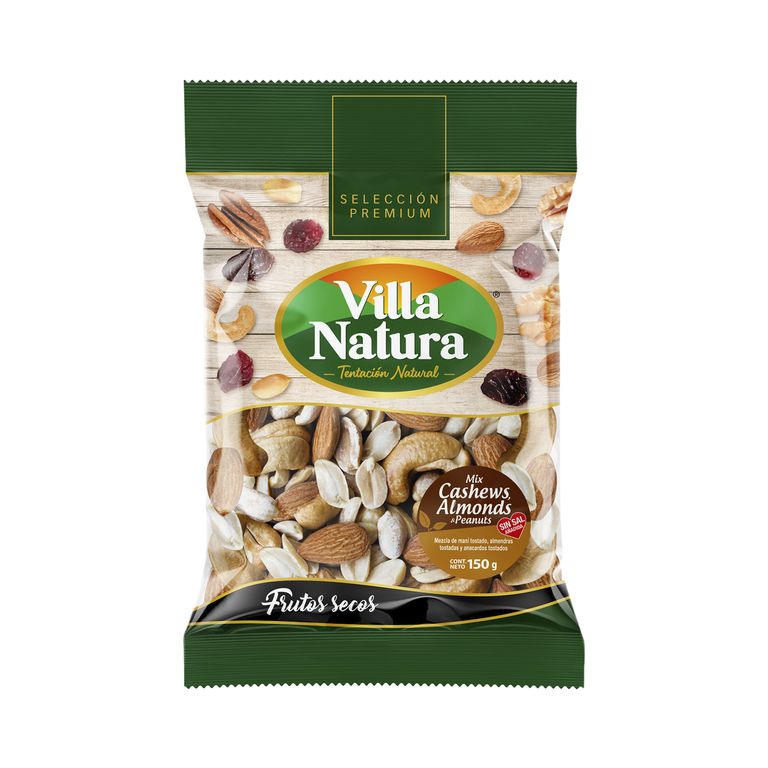 Mix Villa Natura Cashew Almendra Maní Bolsa 150 g