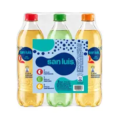 SAN LUIS - Agua San Luis Sabores Surtidos Sixpack Botella 625 mL