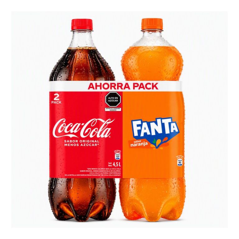 Pack Gaseosa Coca-Cola + Fanta 2.25 L