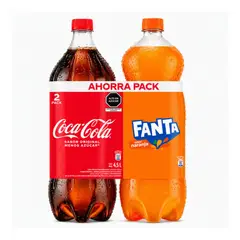 COCA COLA - Pack Gaseosa Coca-Cola + Fanta 2.25 L
