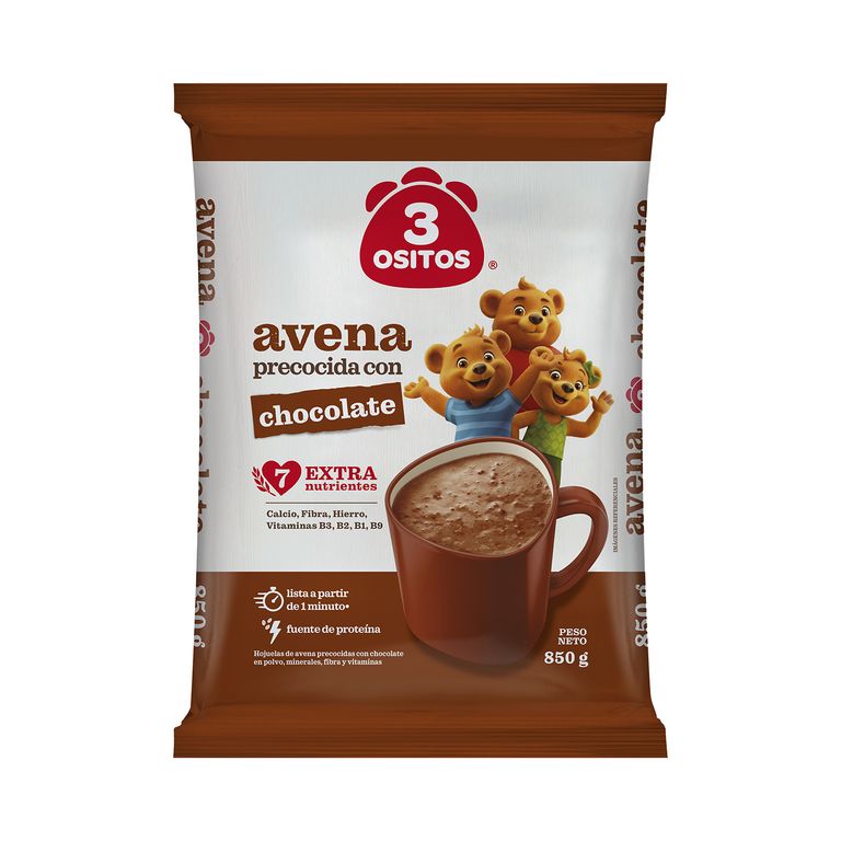Avena Chocolate 3 Ositos Bolsa 850 g