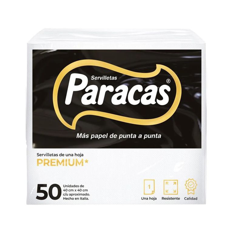 Servilleta Paracas Black Premium Empaque 50 Und