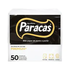 PARACAS - Servilleta Paracas Black Premium Empaque 50 Und