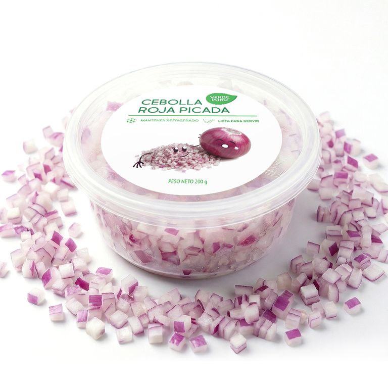 Cebolla Roja En Cubos x 200 g