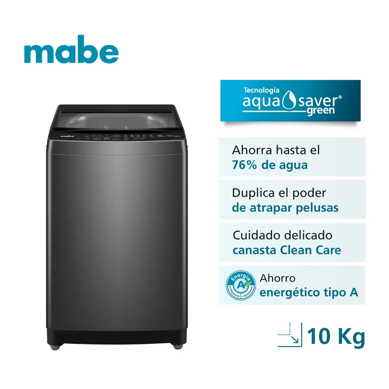 Lavadora Mabe Automatica 10Kg Lmap0120Wdgbb0