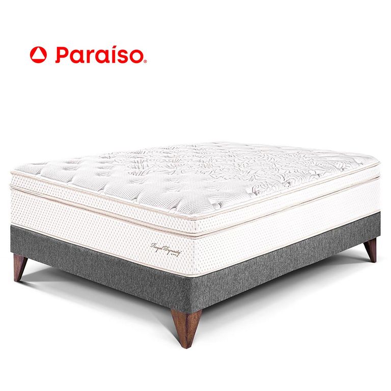 Cama Europea Royal Dynasty 2 Plazas Gris
