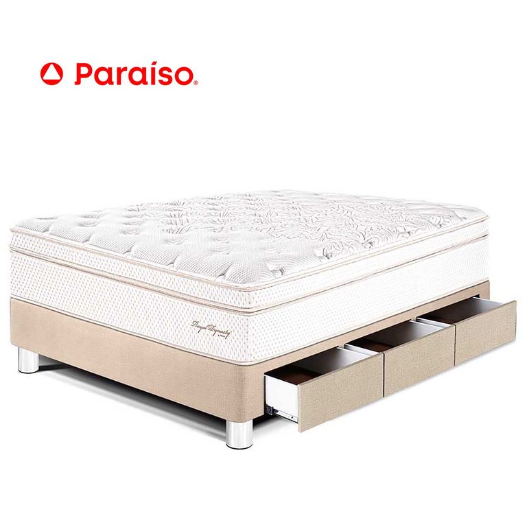 Cama Con Cajones Royal Dynasty 1.5 Plazas Champagne