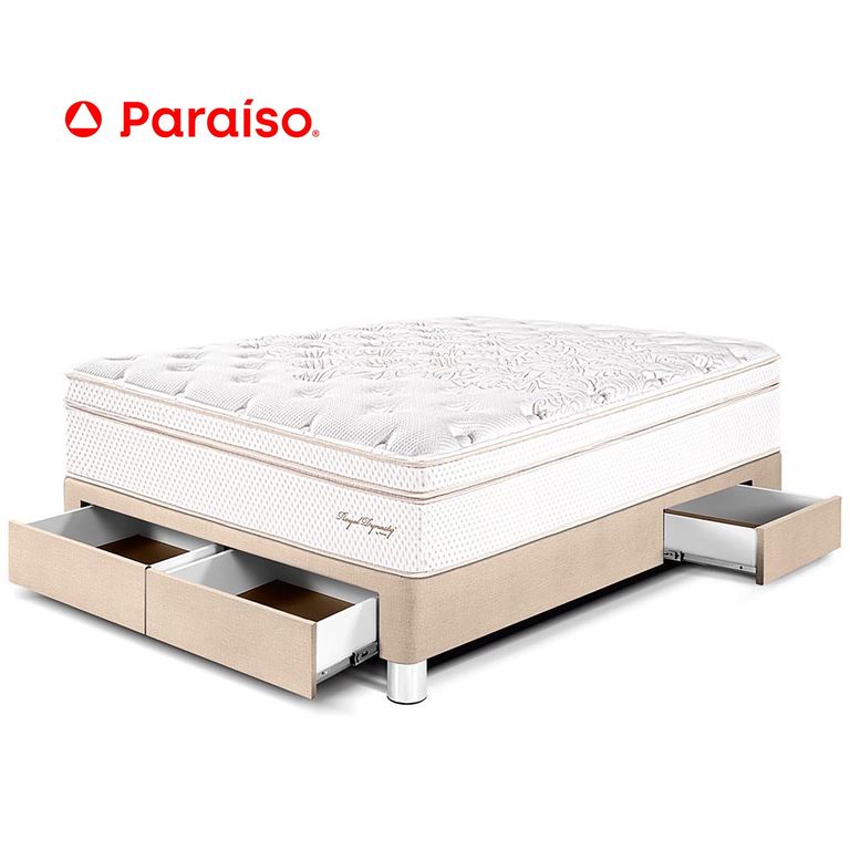 Cama Con Cajones Royal Dynasty 2 Plazas Champagne