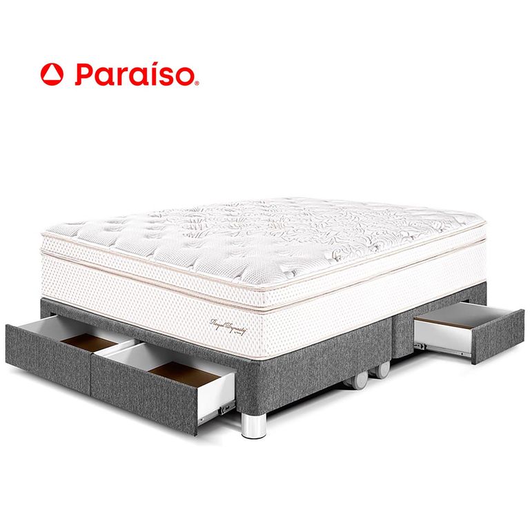Cama Con Cajones Royal Dynasty King Gris