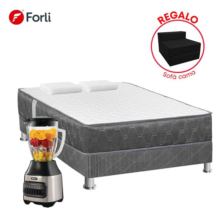 Combo Cama Americana Acqua 2 Plazas + Licuadora Oster 6 Velocidades