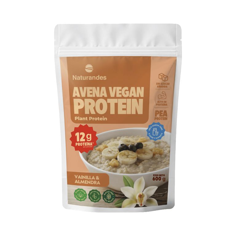Avena Vegan Protein Vainilla Bolsa 600 g