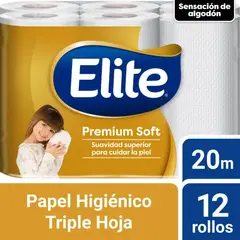 ELITE - Papel Higiénico Elite Premium Soft Pack 12 Und