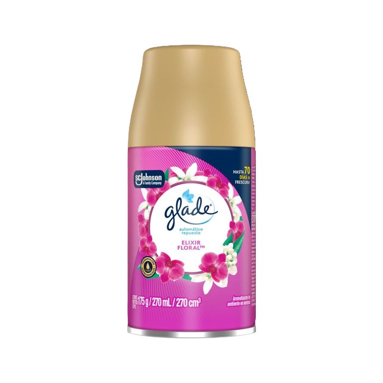 Ambientador Aerosol Automático Glade Elixir Floral Envase 175 g