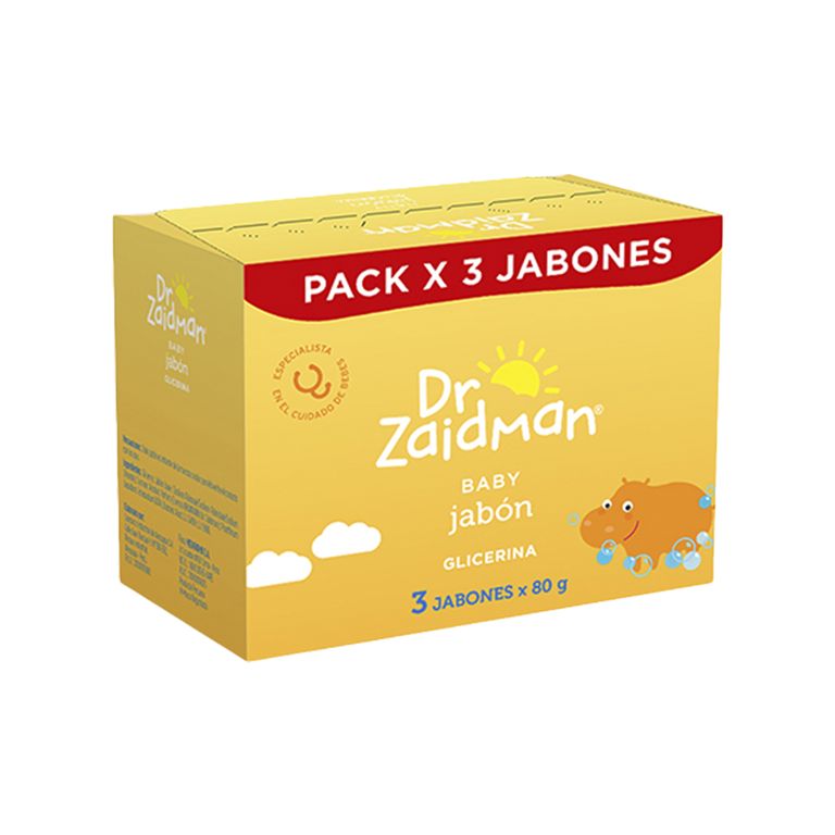 Jabón de Bebé Dr. Zaidman Glicerina Caja 3 Und