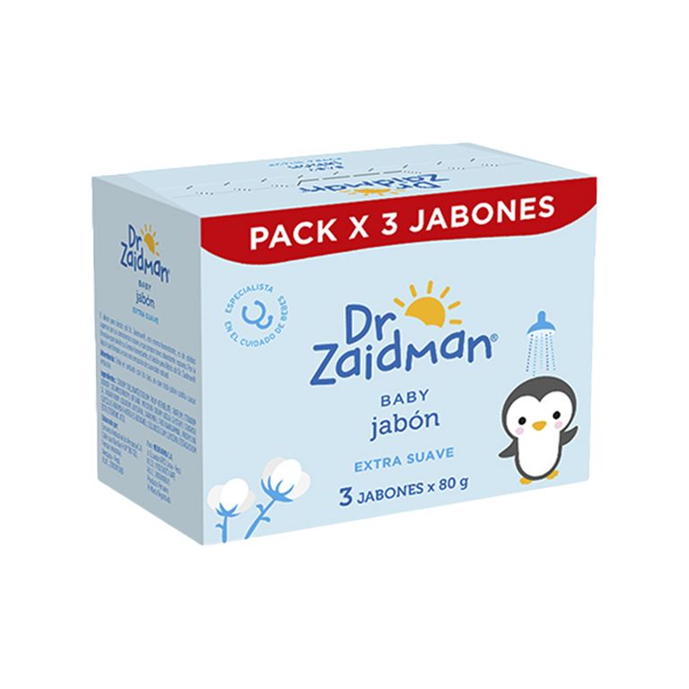 Jabón de Bebé Dr. Zaidman Humectante Caja 3 Und