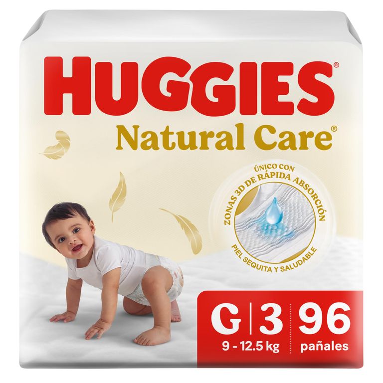 Pañales Huggies Natural Care Talla 3/G Empaque 96 Und