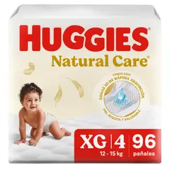 HUGGIES - Pañales Huggies Natural Care Talla XG Empaque 96 Und
