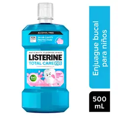 LISTERINE - Enjuague Bucal Listerine Total Care Kids Bubble Blast Botella 500 mL