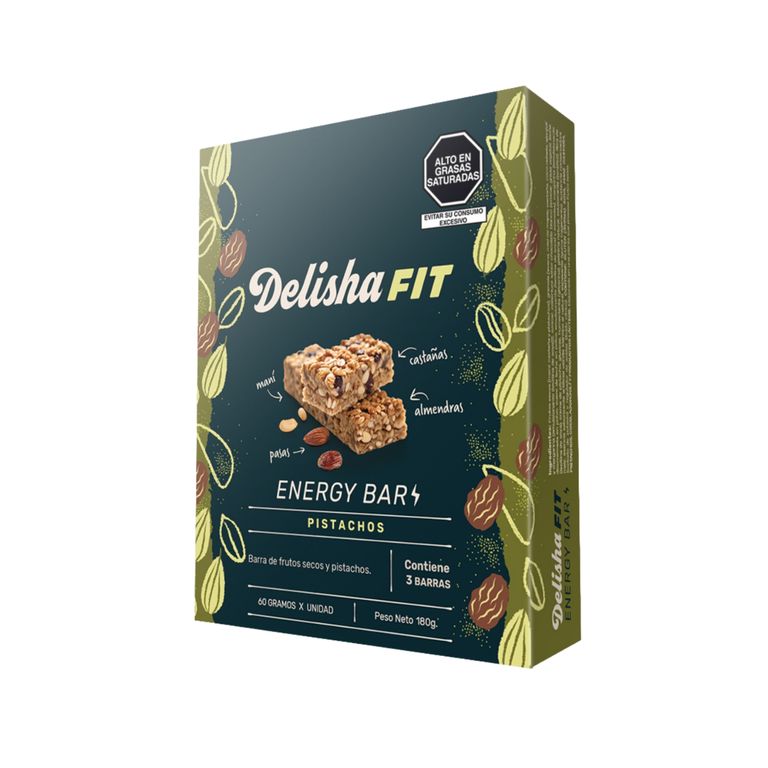 Barra Energética Delisha Pistacho Empaque 3 Und