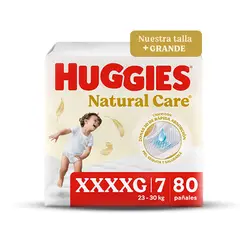 HUGGIES - Pañal Huggies Natural Care Talla XXXXG Empaque 80 Und