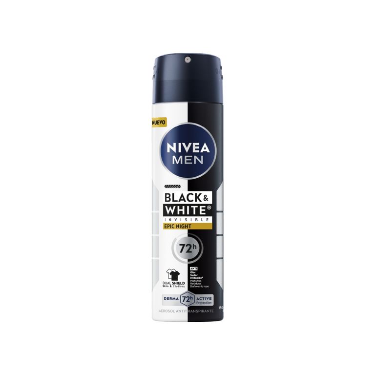 Desodorante Aerosol Nivea Men Black & White Epic Night Envase 150 mL