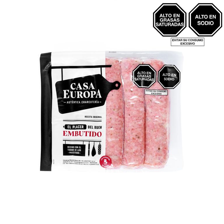 Chorizo Cocido Casa Europa Especial Empaque 400 g